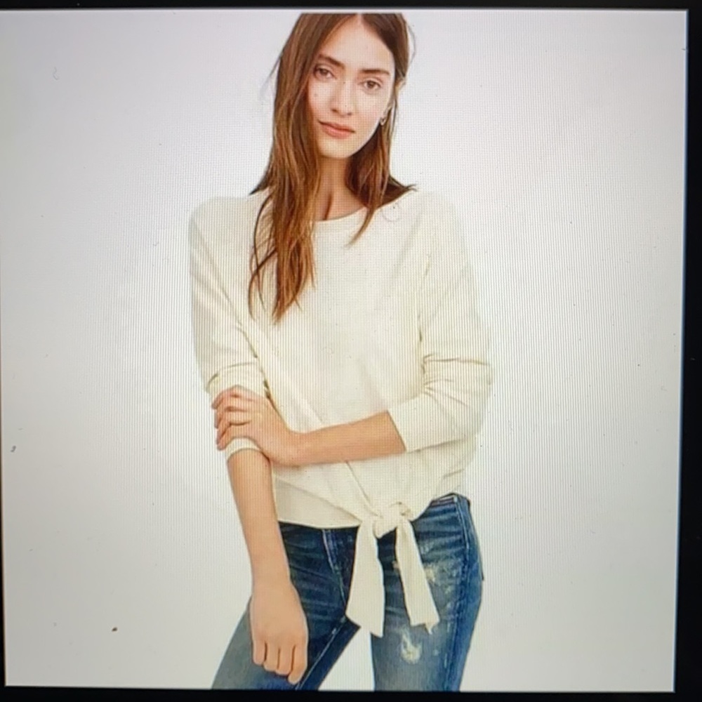 J.Crew Tie-Front Sweater